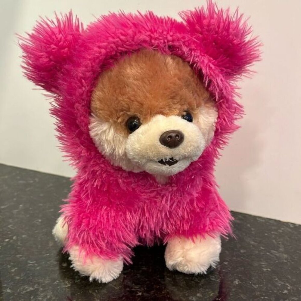 Gund BOO Worlds Cutest Dog Pomeranian Dog Plush Stuffed Animal w Pink Sweater